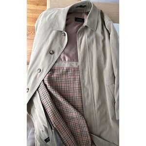 Ralph Lauren Men’s Size 42R Tan Removable Wool Lined Trench Over-Coat RN 117688